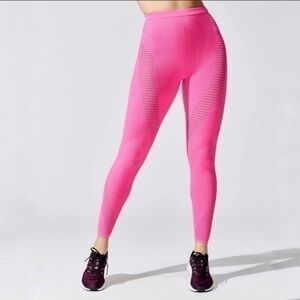Used Once Adam Selman Sport Workout Pink Mesh Bubblegum Legging Size S